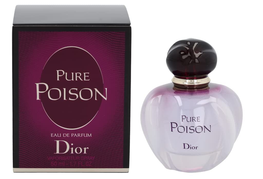 Dior Pure Poison perfume bottle and packaging on a white background