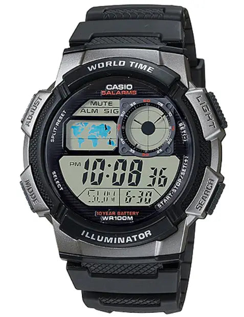 Casio digital watch with black strap kigali prestige vault
