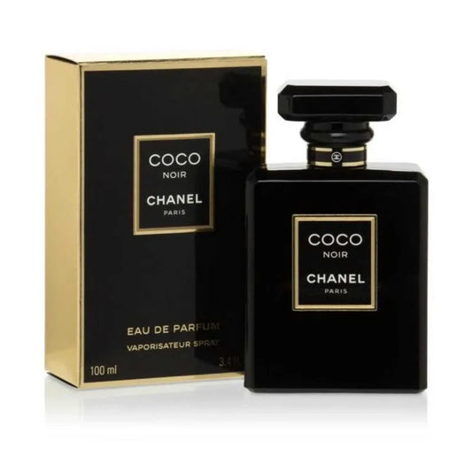 Chanel Coco Noir perfume bottle and packaging on a white background