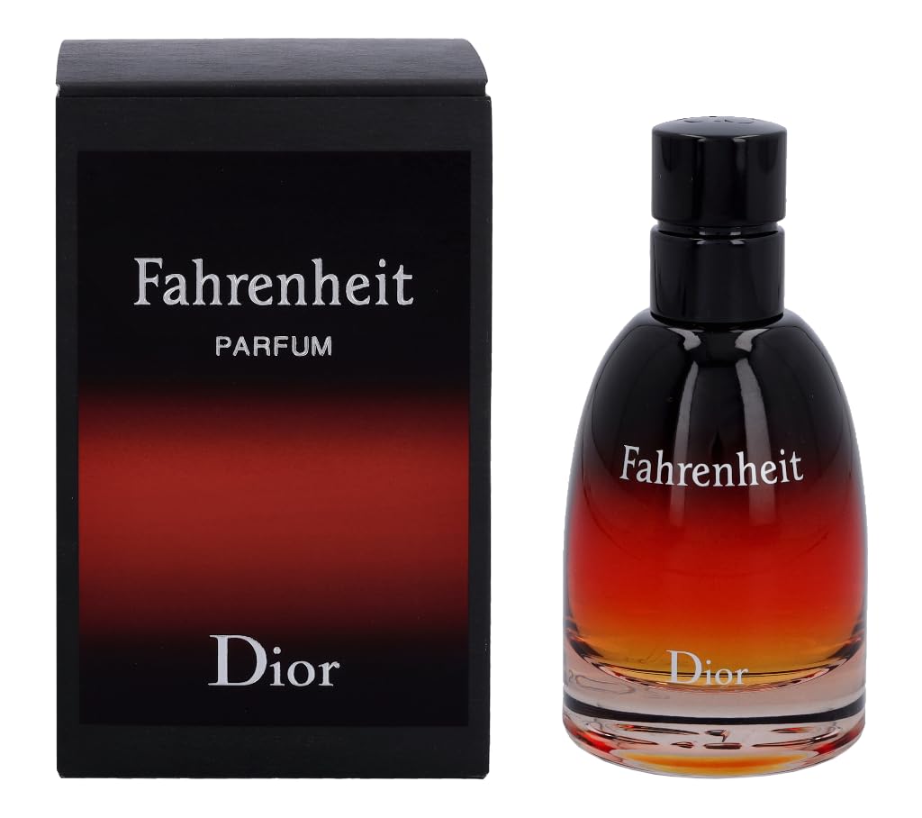 Dior Fahrenheit perfume bottle and packaging on a white background