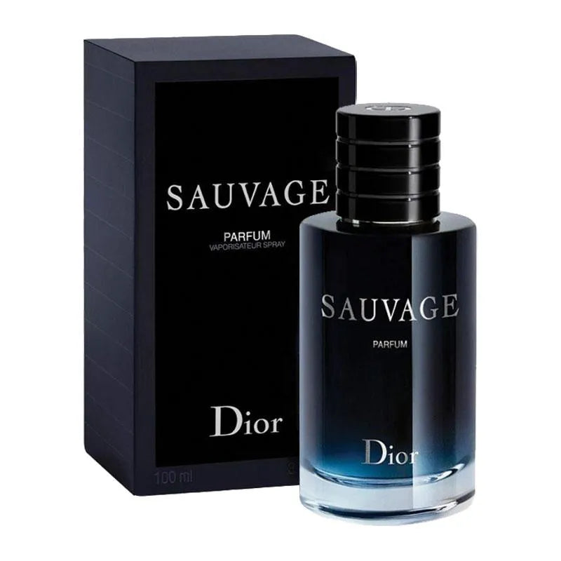 Dior Sauvage perfume bottle and packaging on a white background
