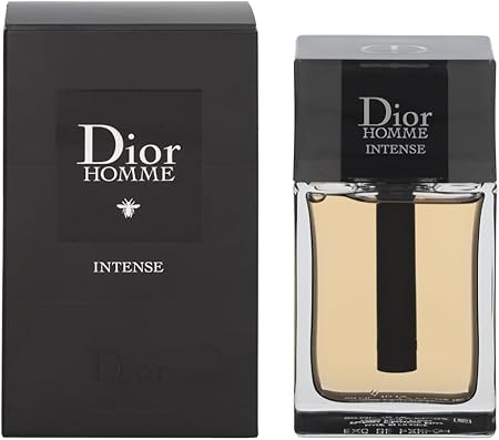 Dior Homme Intense perfume bottle and packaging on a white background