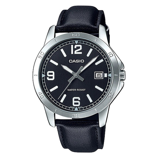 MTP-V004L 5058 black-leather-round CASIO Watch